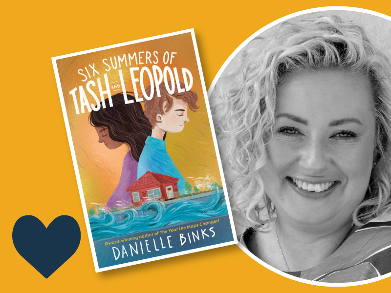 Headshot of Danielle Binks and her book