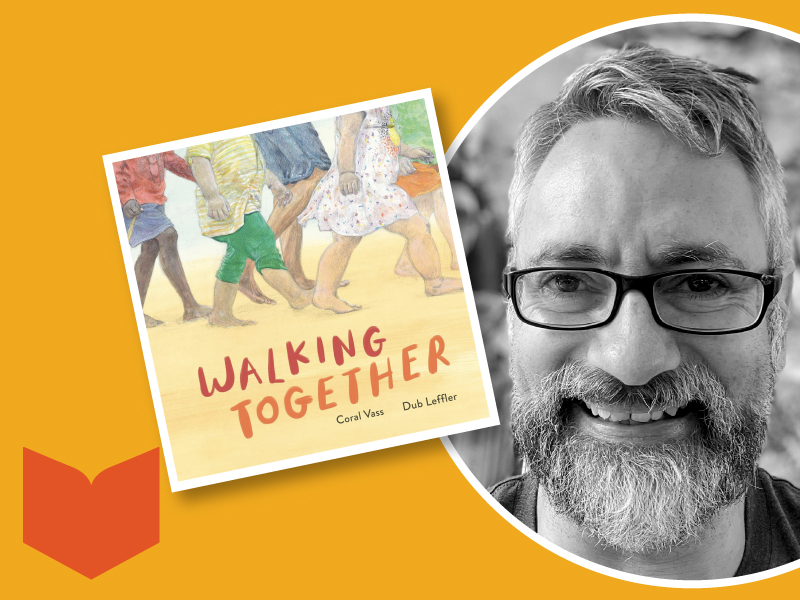 Headshot of Dub Leffler and his book Walking together